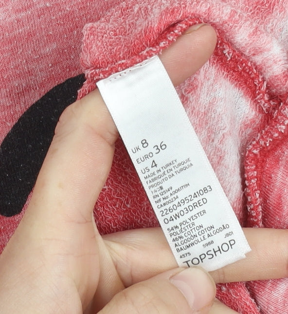 Topshop Women's Multicoloured Size 8 Animal Print Sweatshirt