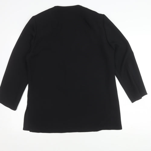 Sommermann Women's Black Long Sleeve Button Top