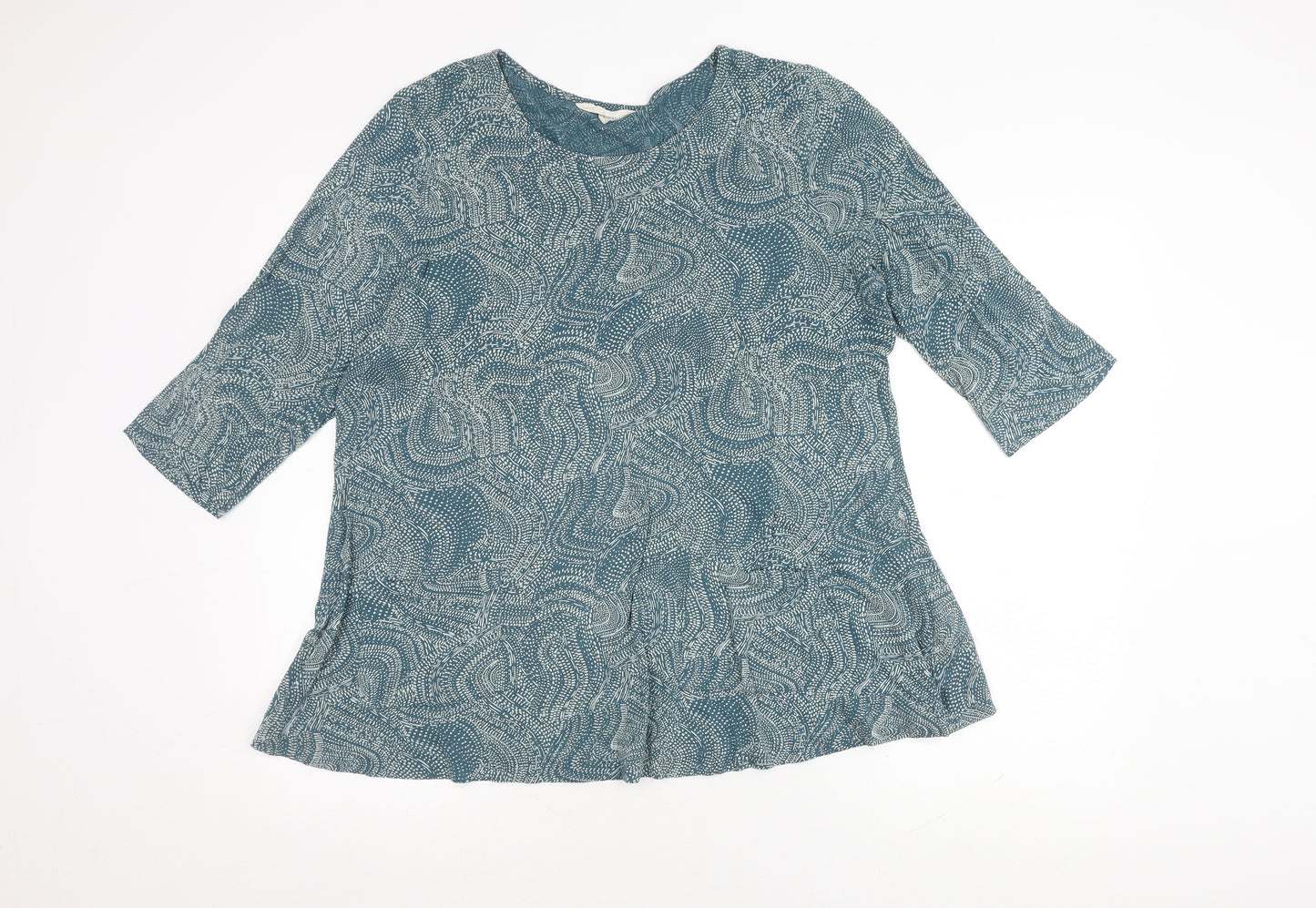 Seasalt Cornwall Women's Blue Geometric Blouse Size 16