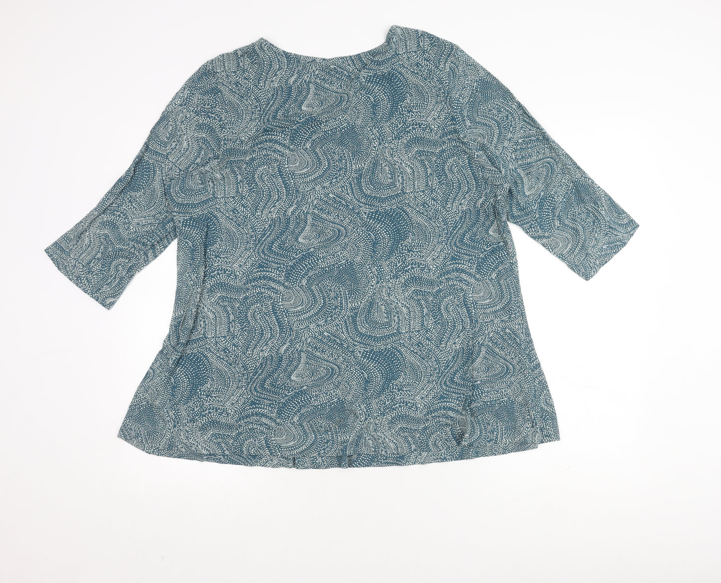 Seasalt Cornwall Women's Blue Geometric Blouse Size 16
