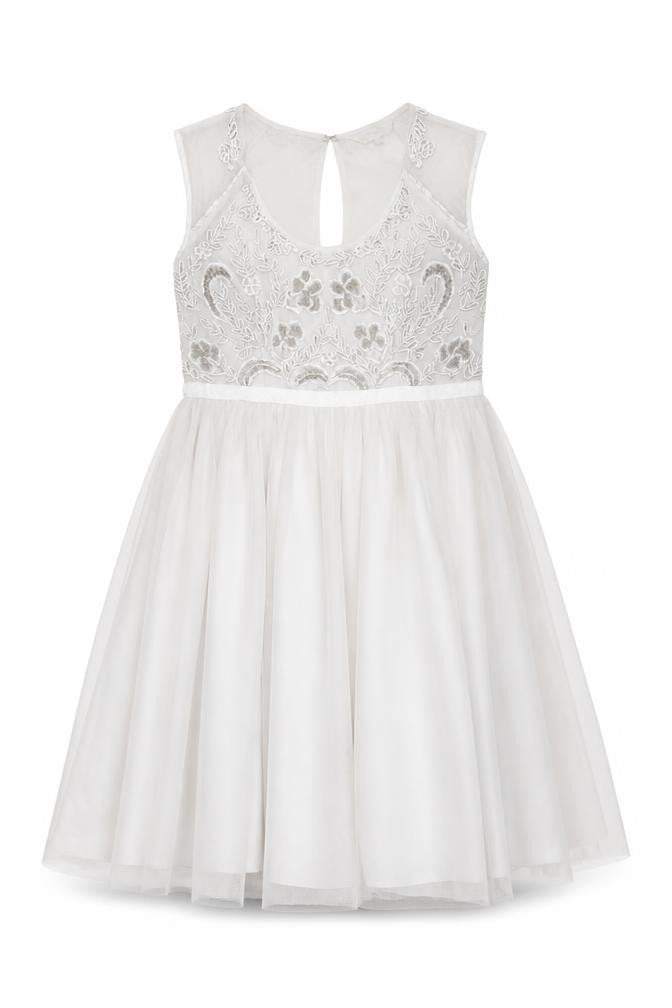 Front view of No.1 Jenny Packham Women's Ivory A-Line Dress, size 14