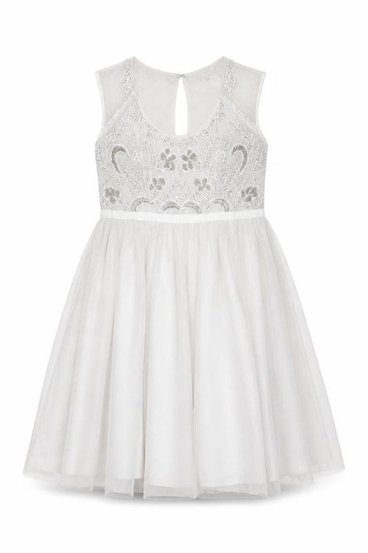 Front view of No.1 Jenny Packham Women's Ivory A-Line Dress, size 14