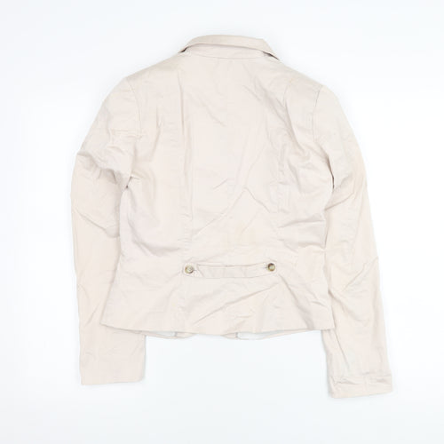 H&M Women's Beige Blazer, Size 10, Single-Breasted