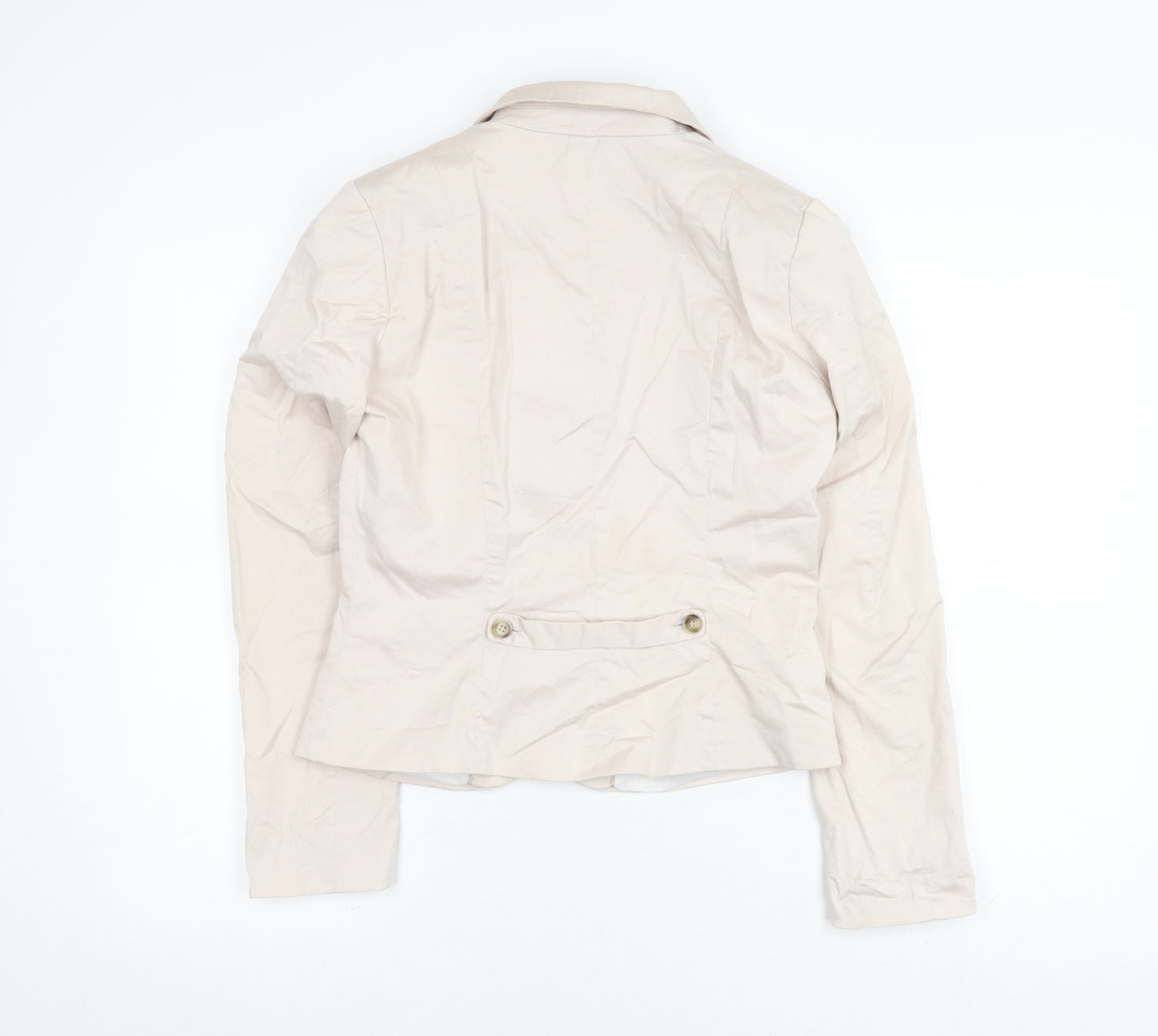 H&M Women's Beige Blazer, Size 10, Single-Breasted