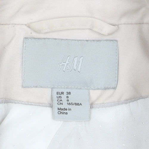 H&M Women's Beige Blazer, Size 10, Single-Breasted