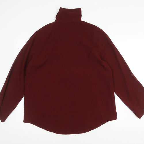 Cefinn Women's Red Long Sleeve High Neck Top