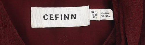Cefinn Women's Red Long Sleeve High Neck Top