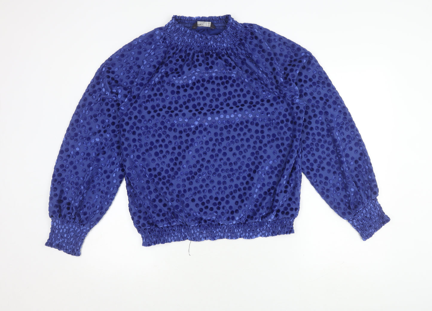 Marks and Spencer Blue Polka Dot Women's Top Size 14