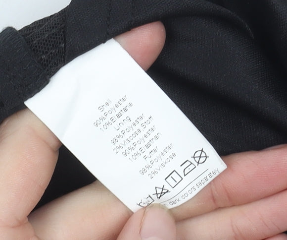 Grace Karin Women's Black Sequin Tank Top, Size L, V-Neck