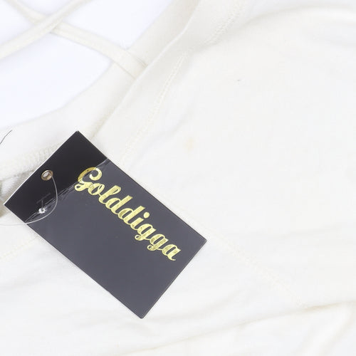 Golddigga Women's Ivory Pullover Sweatshirt Size 18