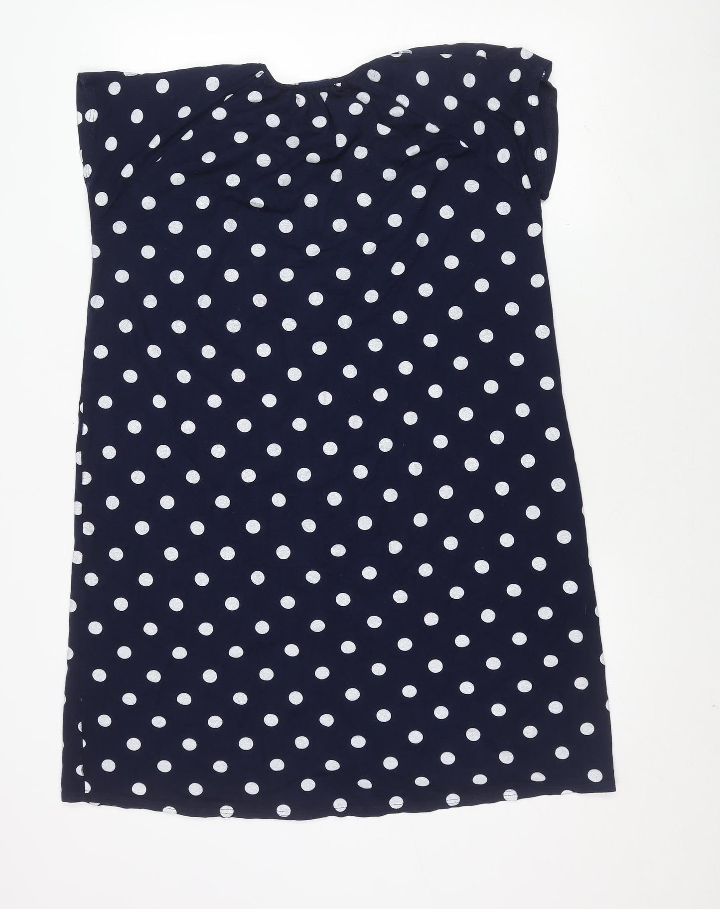 Happy Mama Women's Blue Polka Dot Shift Dress S