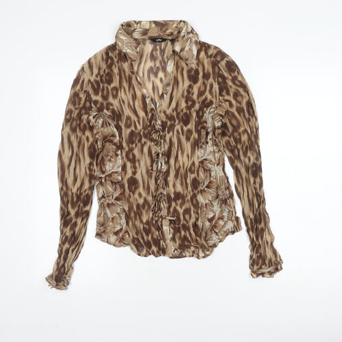 Marks and Spencer Women's Brown Animal Print Blouse