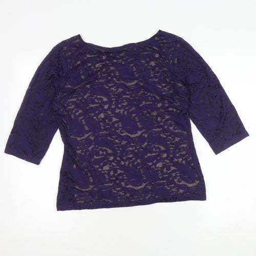 Phase Eight Women's Purple Boat Neck Top Size 14