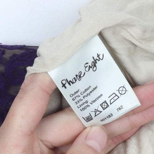 Phase Eight Women's Purple Boat Neck Top Size 14
