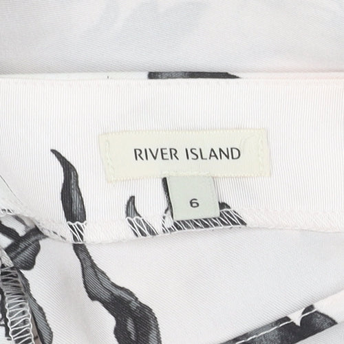 River Island Women's Floral Cropped Blouse