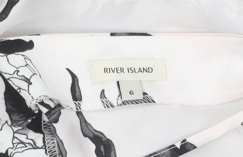 River Island Women's Floral Cropped Blouse