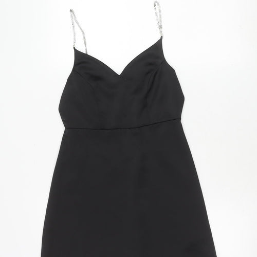 New Look Women's Black Short V-Neck Dress Size 8