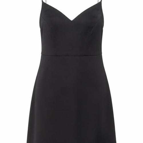 New Look Women's Black Short V-Neck Dress Size 8