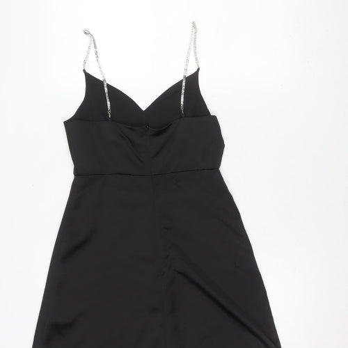 New Look Women's Black Short V-Neck Dress Size 8