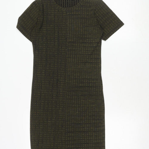 ASOS Women’s Green Check Midi Sheath Dress Size 10