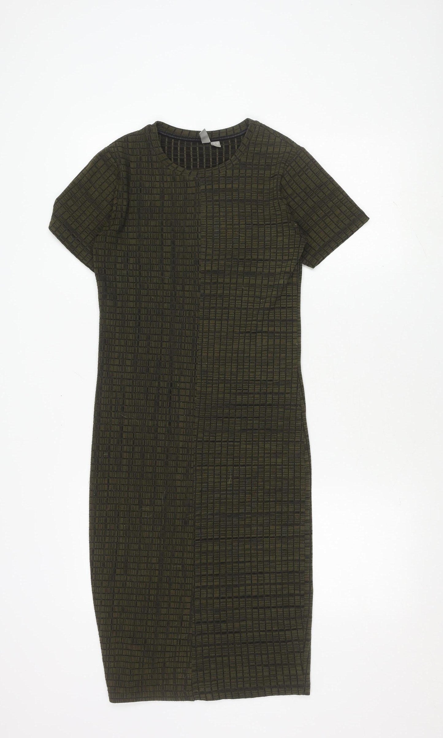 ASOS Women’s Green Check Midi Sheath Dress Size 10