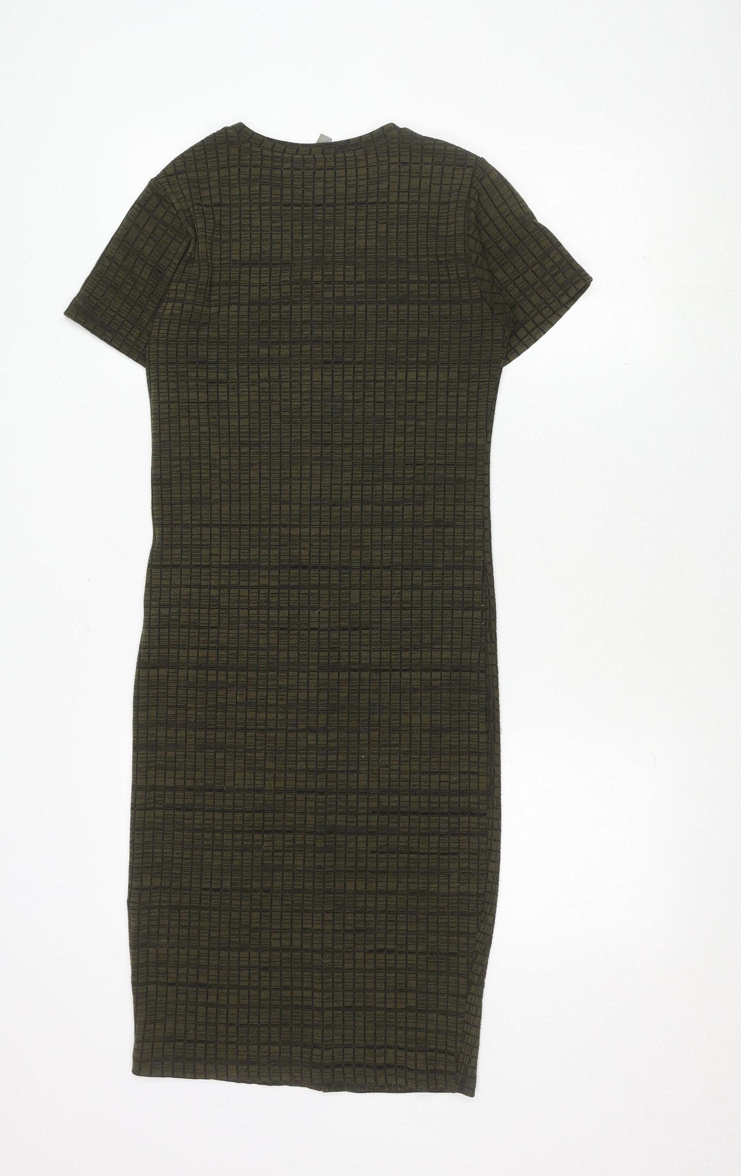 ASOS Women’s Green Check Midi Sheath Dress Size 10