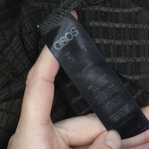 ASOS Women’s Green Check Midi Sheath Dress Size 10