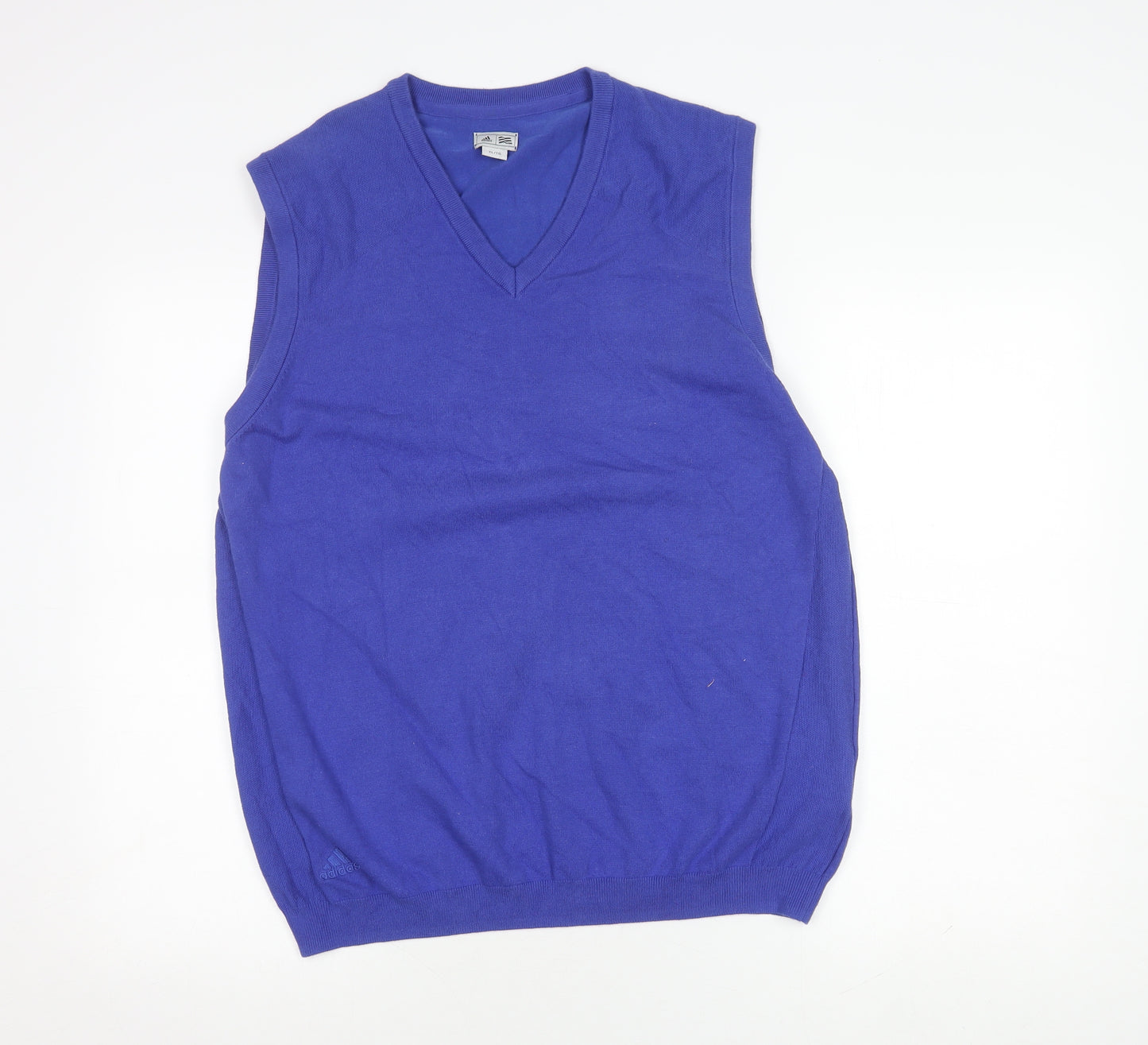 Adidas Men's Blue V-Neck Knit Vest XL