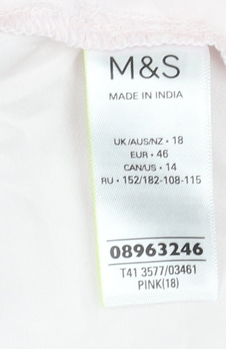 Marks and Spencer Women's Pink Blouse UK 18