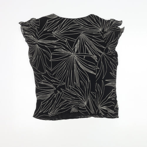 Berkertex Women's Black Geometric Sleeveless Top