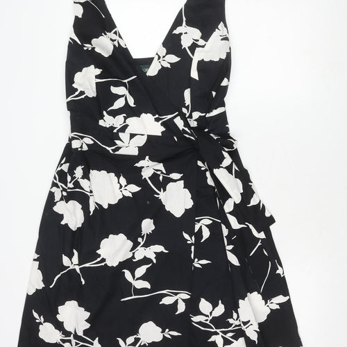Hobbs Women's Black & White A-Line Dress, Size 16