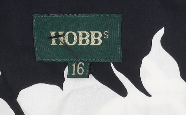 Hobbs Women's Black & White A-Line Dress, Size 16