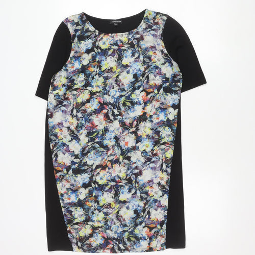 Warehouse Women’s Black Floral Sheath Dress Size 10