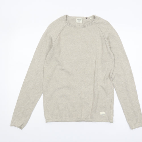 Jack & Jones Men's Beige Pullover Jumper Size S