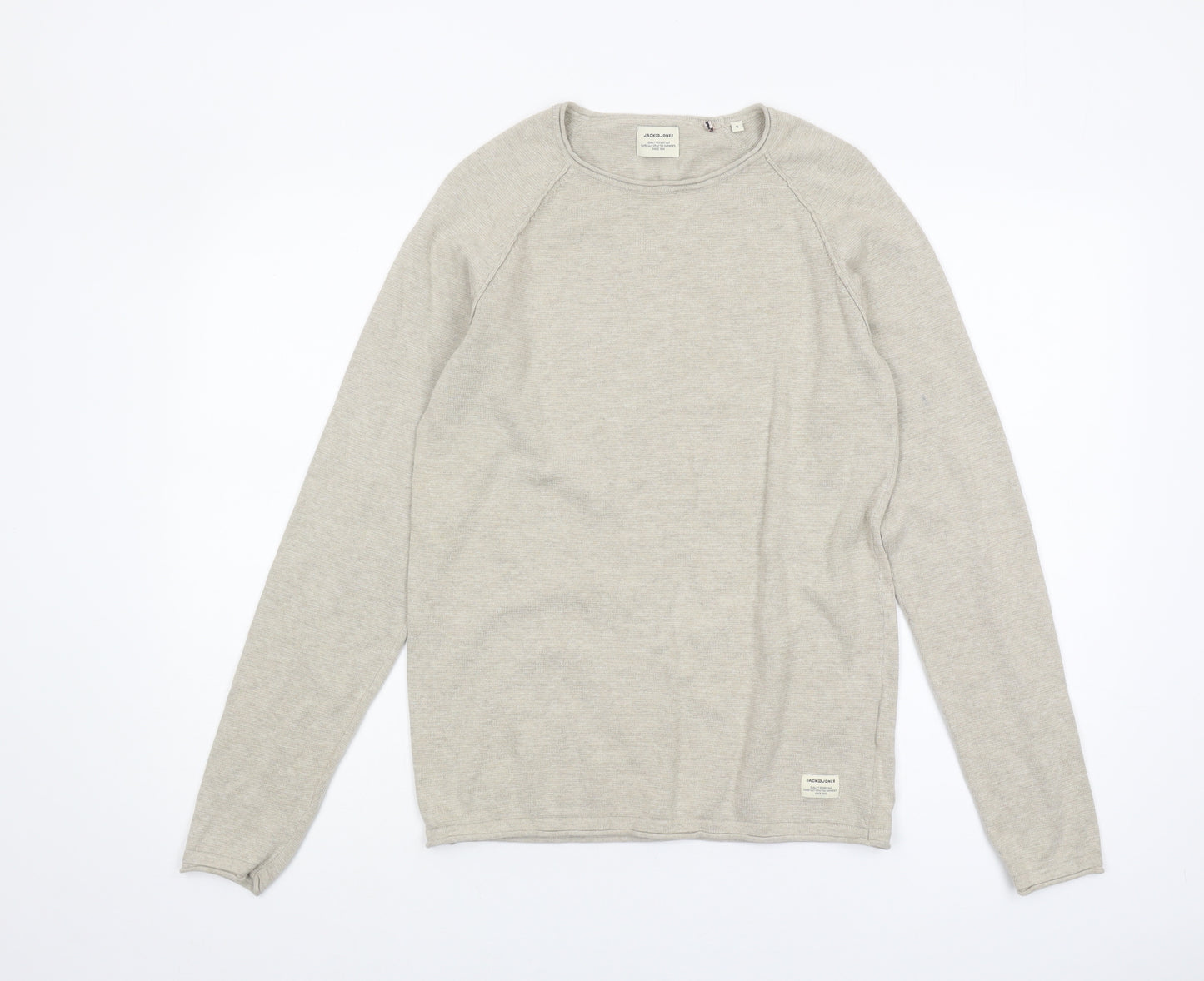 Jack & Jones Men's Beige Pullover Jumper Size S