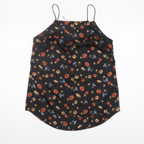 Oasis Women's Black Floral Size 12 Camisole Tank