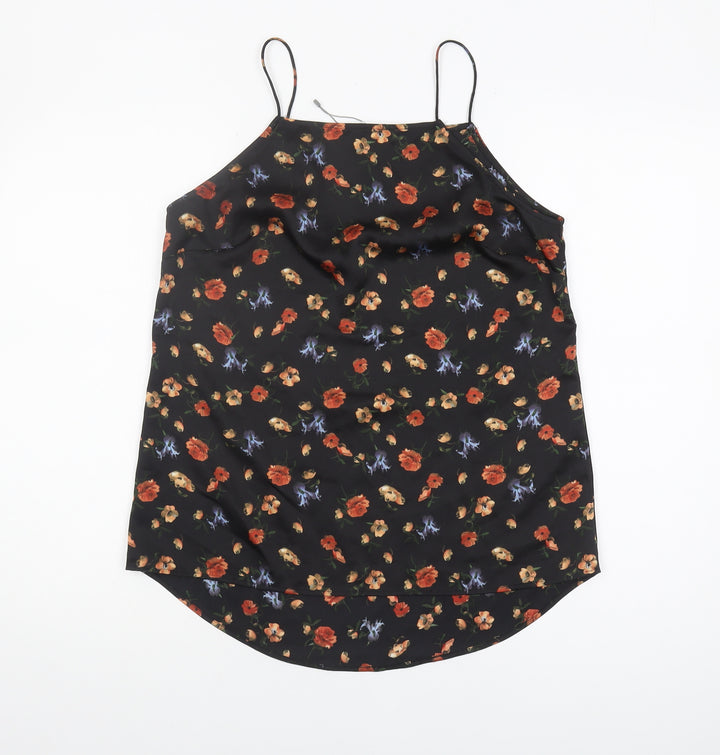 Oasis Women's Black Floral Size 12 Camisole Tank