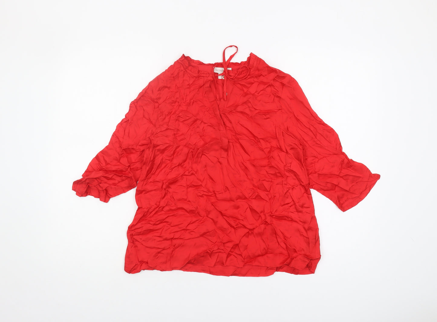 Monsoon Women's Red Blouse Size 14 - Vibrant Style