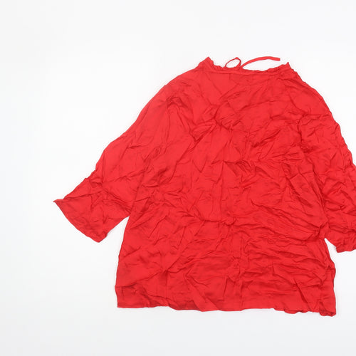 Monsoon Women's Red Blouse Size 14 - Vibrant Style