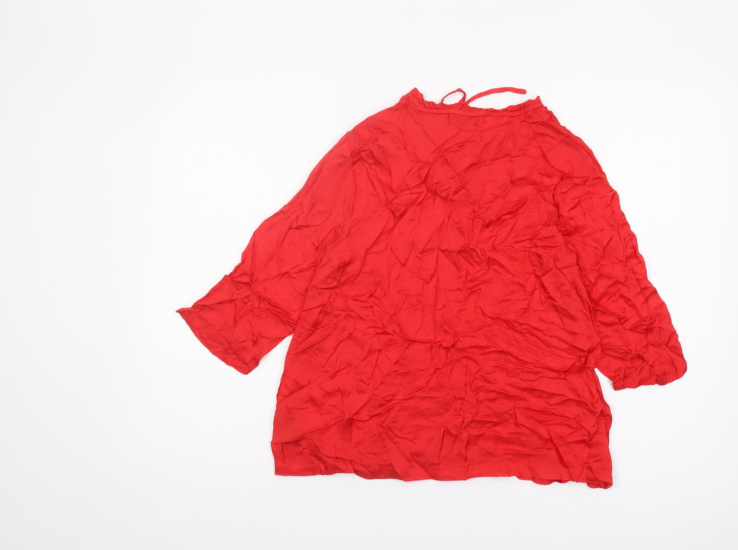 Monsoon Women's Red Blouse Size 14 - Vibrant Style