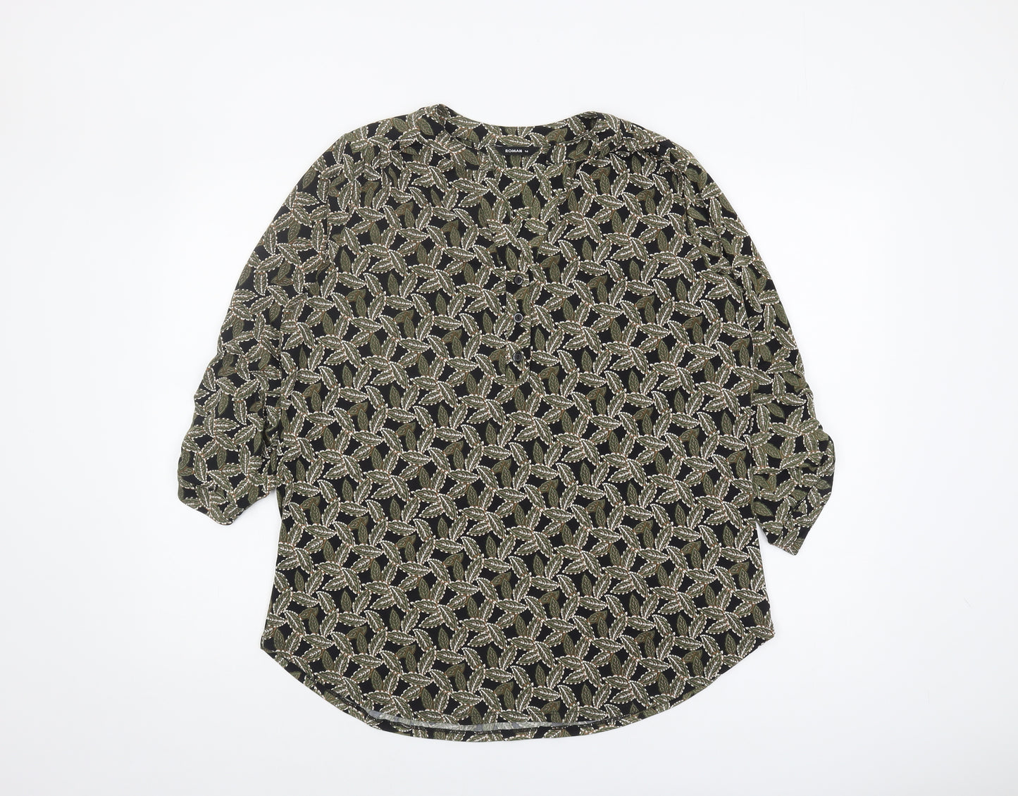 Roman Women's Multicoloured Geometric Blouse Size 14