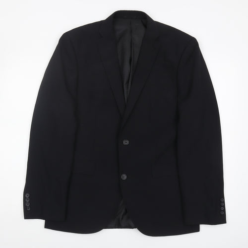 Next Men's Black Regular Fit Blazer 40R