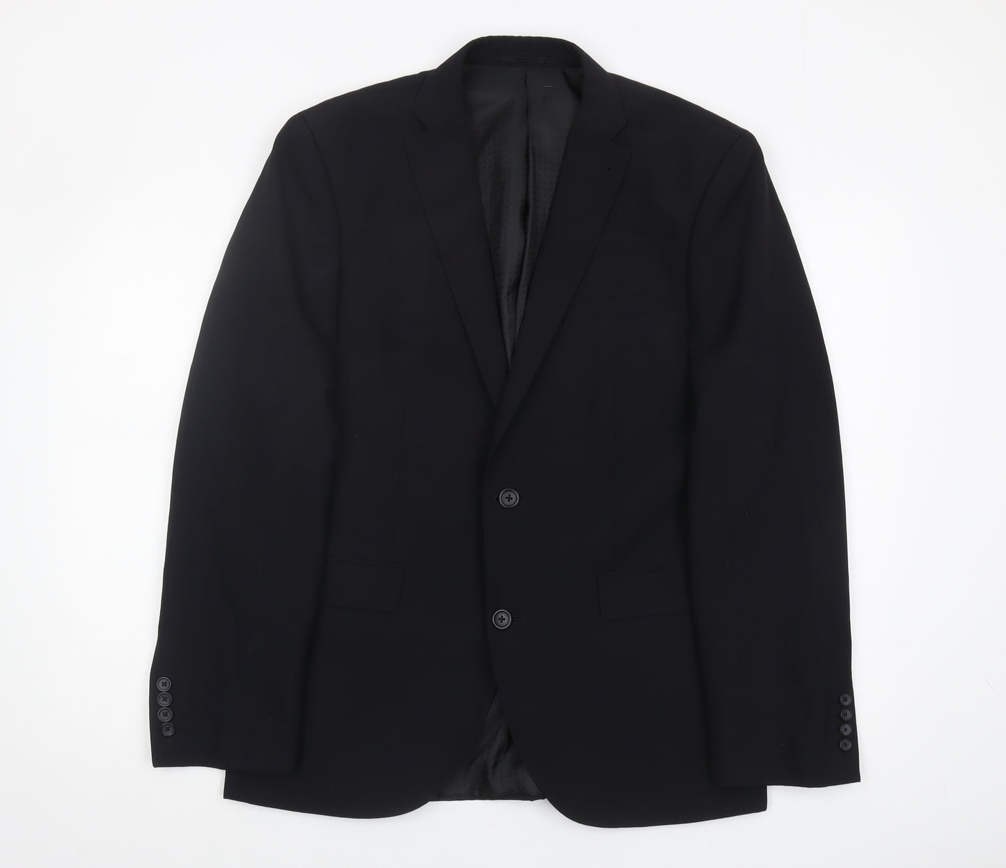 Next Men's Black Regular Fit Blazer 40R