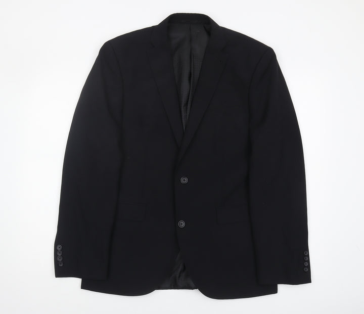 Next Men's Black Regular Fit Blazer 40R