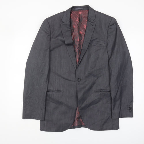 1860 Men's Grey Blazer, 38 Regular, Business Classic
