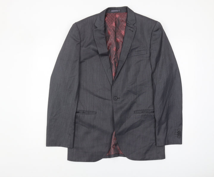 1860 Men's Grey Blazer, 38 Regular, Business Classic