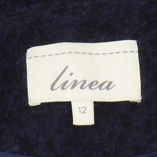 Linea Women's Black Coat Size 12, Versatile Chic Design