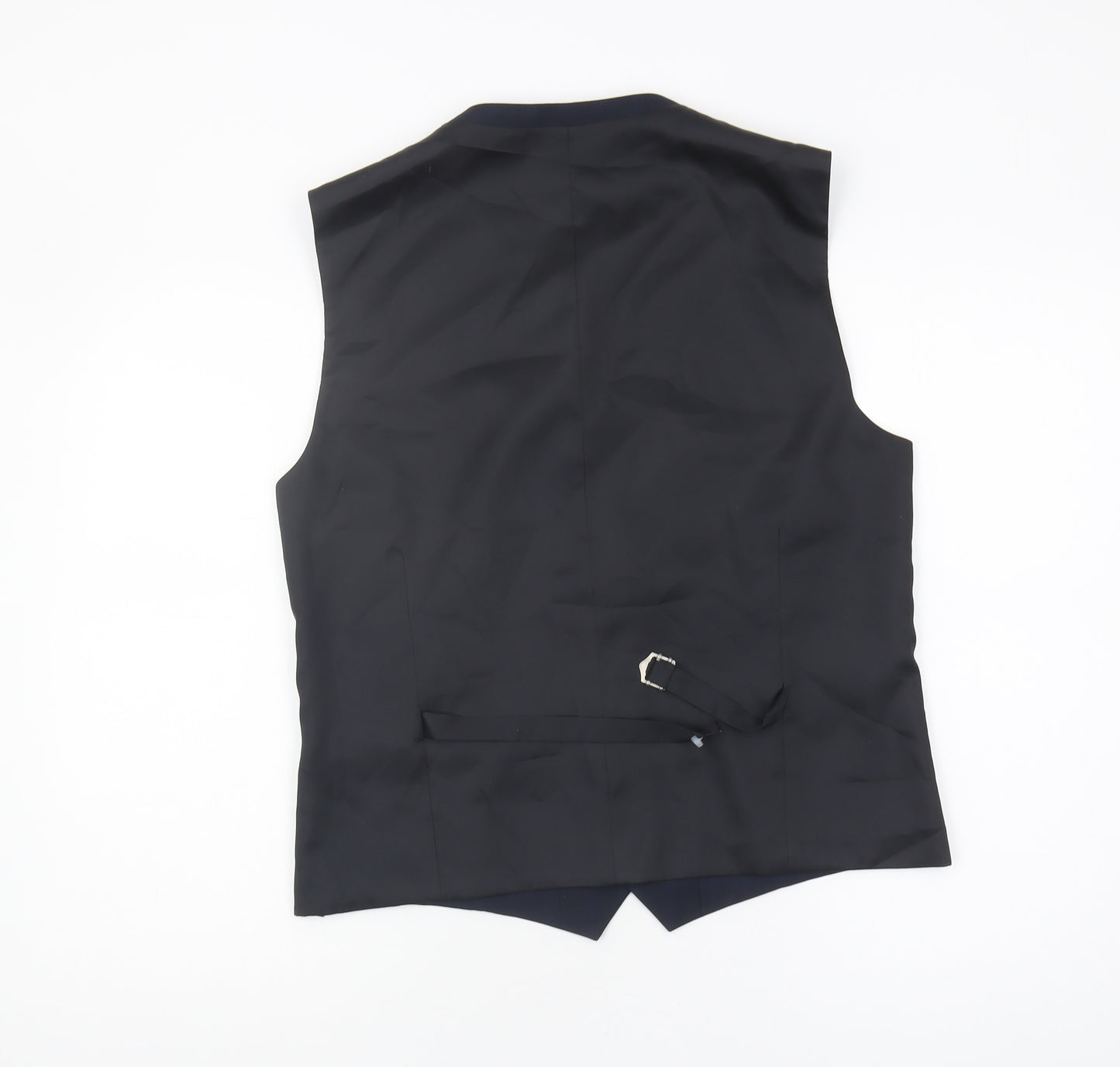 Next Men's Blue Check Suit Waistcoat 40 R