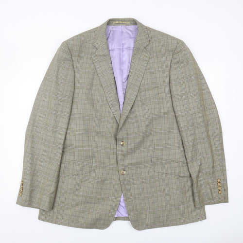 Magee Men's Multicoloured Check Blazer 44R Regular