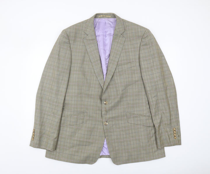 Magee Men's Multicoloured Check Blazer 44R Regular